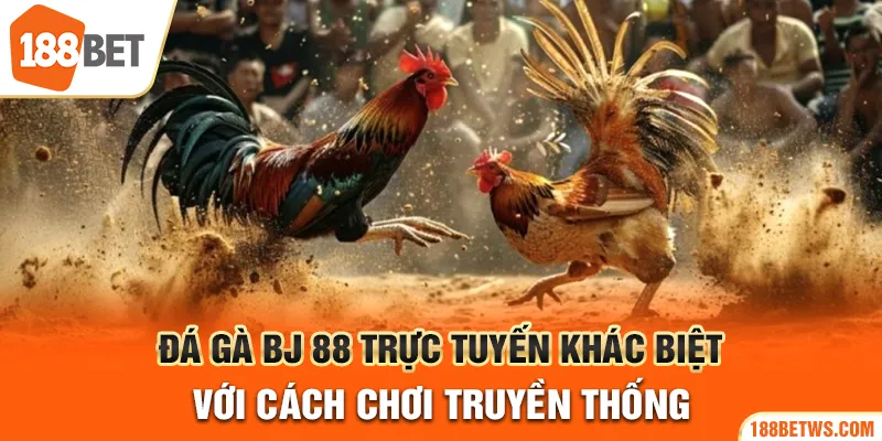 Đá gà BJ 88 trực tuyến khác biệt với cách chơi truyền thống