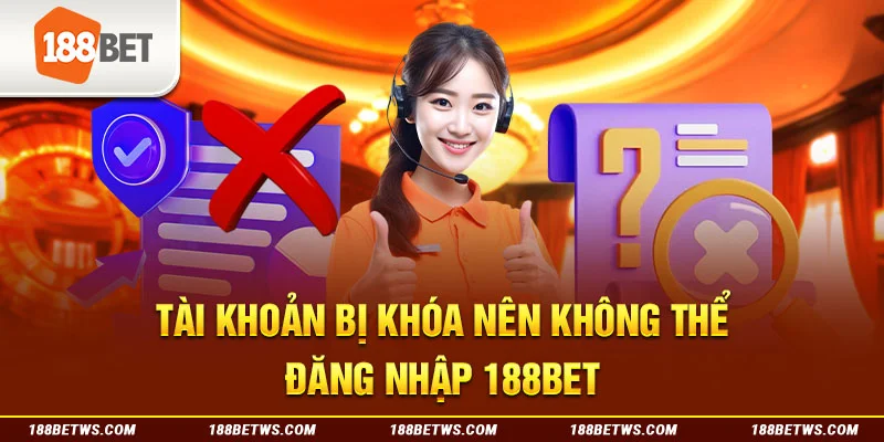 Tài khoản bị khóa nên không thể đăng nhập 188BET